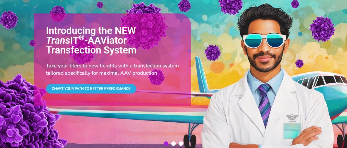 Mirus Bio新上市轉(zhuǎn)染試劑TransIT?-AAViator，基于逆向工程，最大化的提升AAV滴度和實心率！